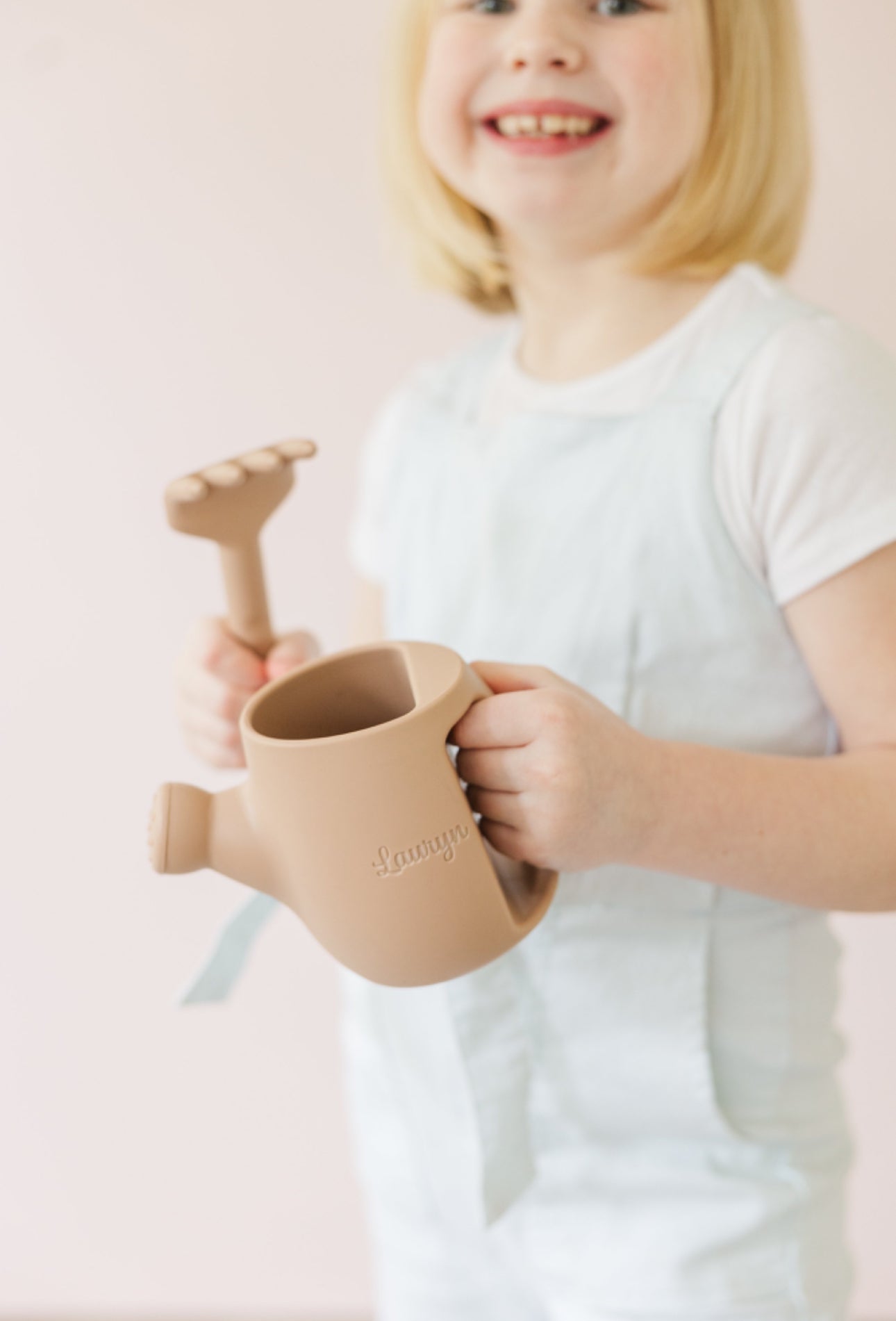 Personalized Silicone Gardering Can and Rake Toy